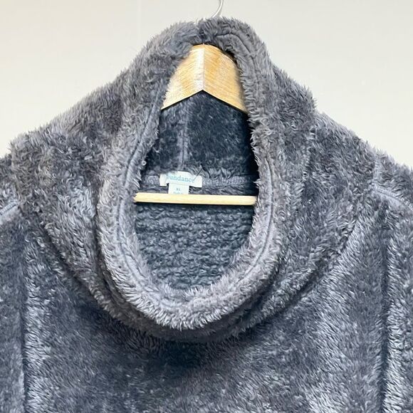 Sundance Womens Gray Cowl Neck Sherpa Mountain Loft Pullover Teddy Sweater XL - Picture 3 of 8
